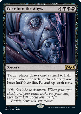 Peer into the Abyss (Magic 2021 Core Set) Light Play