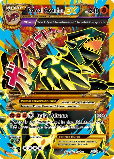 Primal Groudon EX (Shiny Full Art) (XY - Ancient Origins) Light Play Holofoil