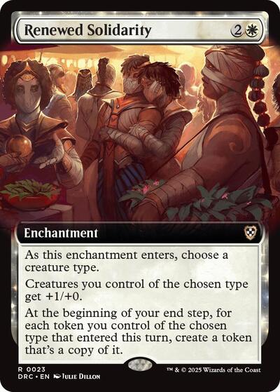 Renewed Solidarity (Extended Art) (Commander: Aetherdrift) Light Play