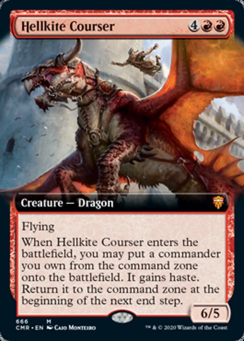 Hellkite Courser (Extended Art) (Commander Legends) Light Play Foil