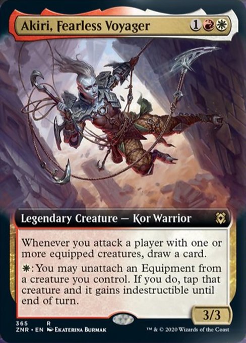 Akiri, Fearless Voyager (Extended Art) (Zendikar Rising) Light Play