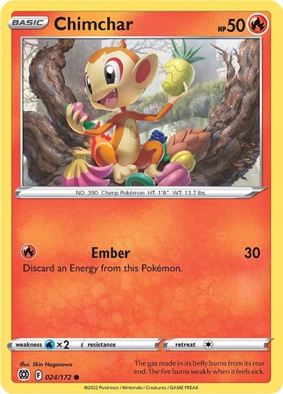 Chimchar (SWSH09: Brilliant Stars) Light Play Reverse Holofoil