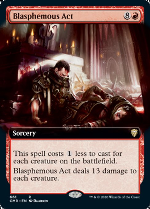 Blasphemous Act (Extended Art) (Commander Legends) Light Play Foil