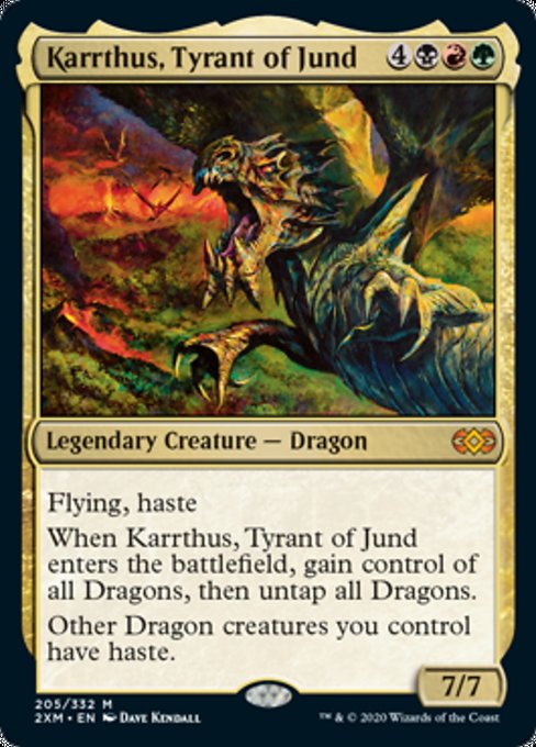 Karrthus, Tyrant of Jund (Double Masters) Light Play