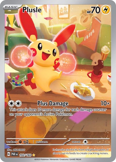 Plusle - 193 (Scarlet and Violet: Paradox Rift) Light Play Holofoil