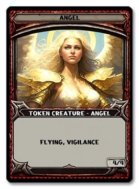 Angel Token, 4/4 Flying  Vigilance - E4 Custom Foil Token