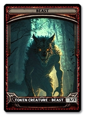 Beast Token, 3/3 - E4 Custom Foil Token