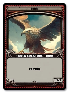 Bird Token, 1/1 Flying - E4 Custom Foil Token