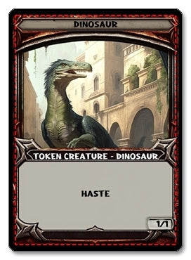 Dinosaur Token, 1/1 Haste - E4 Custom Foil Token