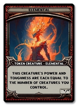 Elemental Token, */* - E4 Custom Foil Token