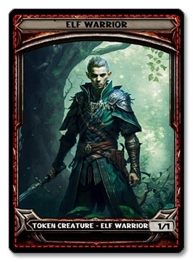 Elf Warrior Token, 1/1 - E4 Custom Foil Token