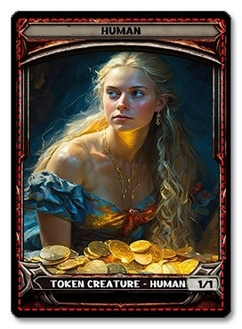 Human Token, 1/1 - E4 Custom Foil Token