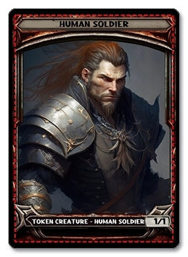 Human Soldier Token, 1/1 - E4 Custom Foil Token