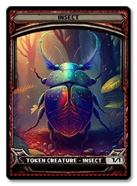 Insect Token, 1/1 - E4 Custom Foil Token