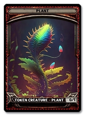 Plant Token, 0/1 - E4 Custom Foil Token