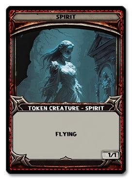 Spirit Token, 1/1 Flying - E4 Custom Foil Token