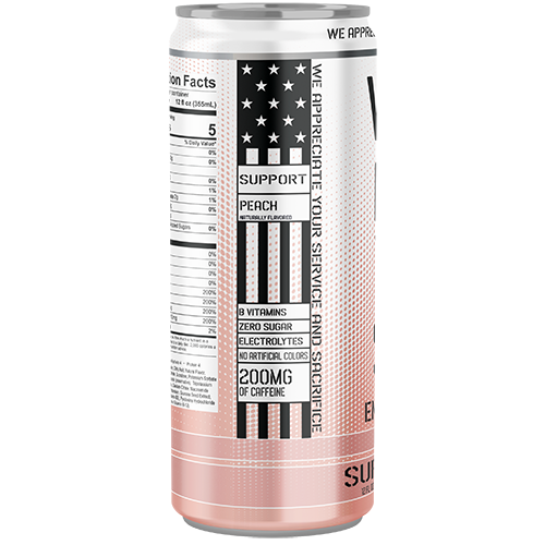 Support - Peach Energy Drink (12-pack)
