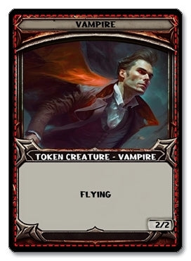 Vampire Token, 2/2 Flying  - E4 Custom Foil Token