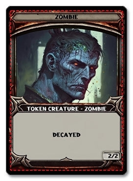 Zombie Token, 2/2 Decayed - E4 Custom Foil Token