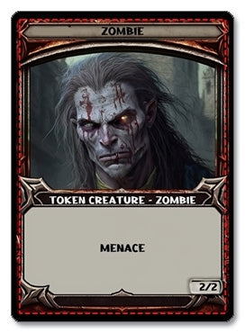 Zombie Token, 2/2 Menace - E4 Custom Foil Token