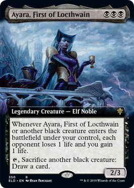 Ayara First of Locthwain (Extended Art) (Throne of Eldraine) Light Play