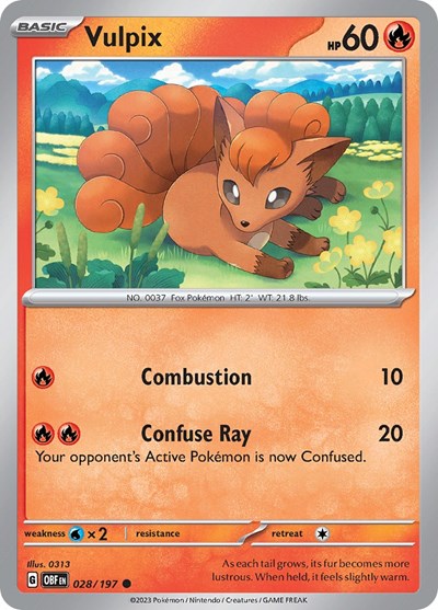 Vulpix (Scarlet and  Violet: Obsidian Flames) Light Play Reverse Holofoil