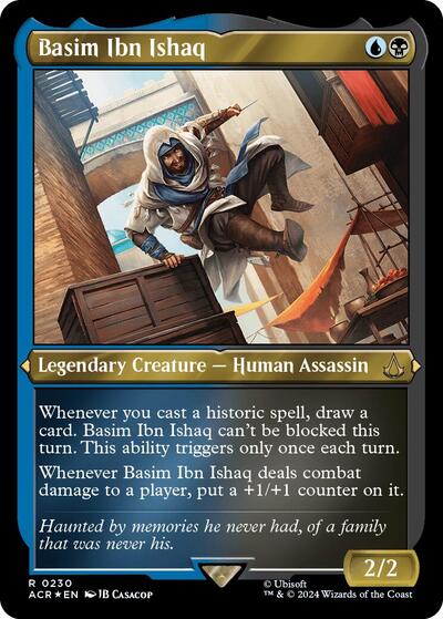 Basim Ibn Ishaq (Foil Etched) (Universes Beyond: Assassin's Creed) Light Play Foil