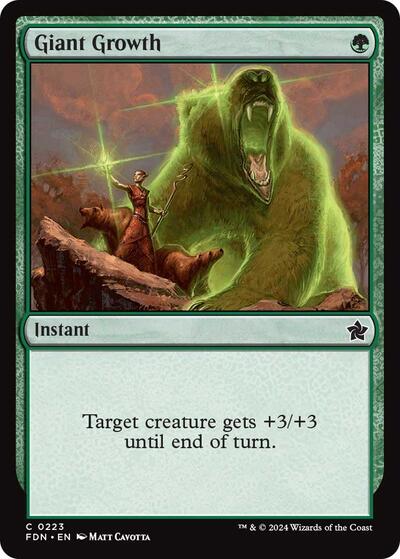 Giant Growth (Foundations) Near Mint Foil