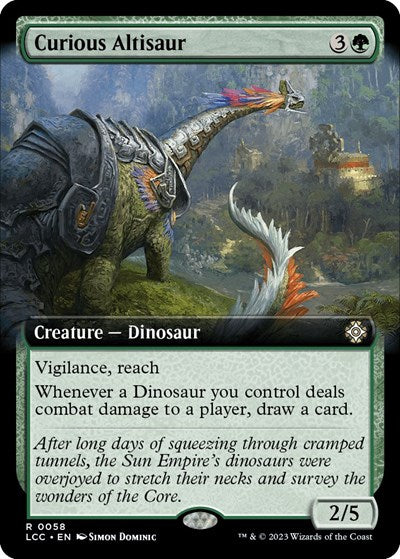 Curious Altisaur (Extended Art) (Commander: The Lost Caverns of Ixalan) Light Play