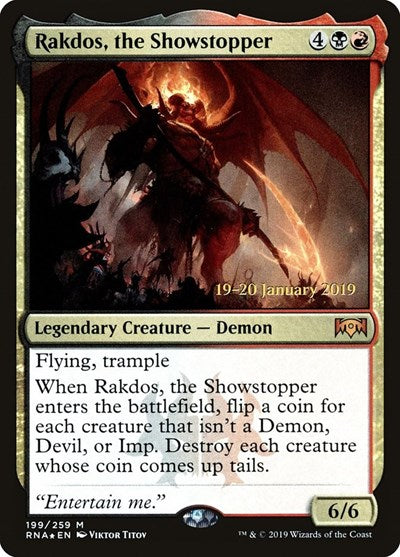 Rakdos, the Showstopper (Promos: Prerelease Cards) Light Play Foil