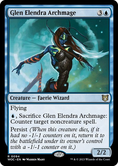 Glen Elendra Archmage (Commander: Wilds of Eldraine) Light Play