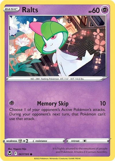 Ralts (SWSH12: Silver Tempest) Light Play Reverse Holofoil