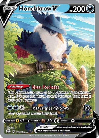 Honchkrow V (Alternate Full Art) (SWSH09: Brilliant Stars) Light Play Holofoil