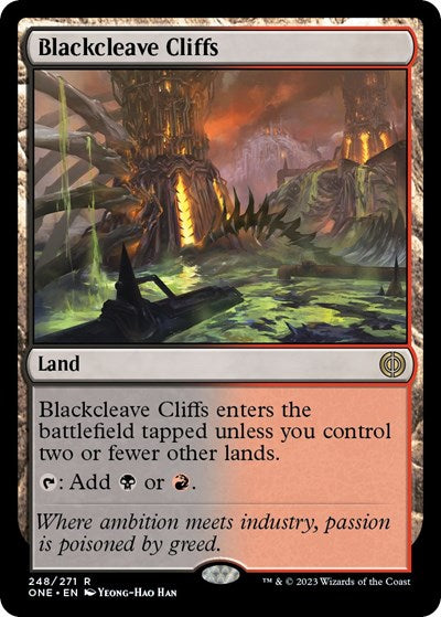 Blackcleave Cliffs (Phyrexia: All Will Be One) Light Play Foil