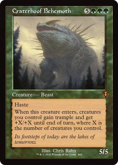 Craterhoof Behemoth (Retro Frame) (Innistrad Remastered) Light Play Foil