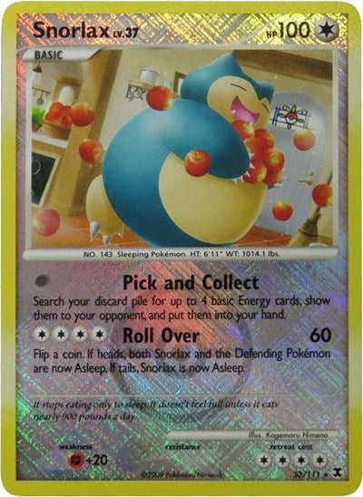 Snorlax - 33/111 (League Promo) (League and Championship) Light Play Reverse Holofoil