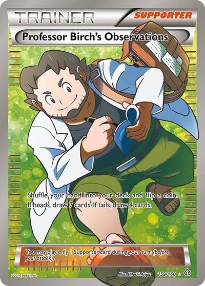 Professor Birch's Observations (159 Full Art) (XY - Primal Clash) Light Play Holofoil