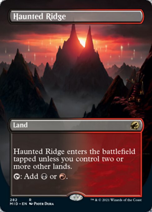 Haunted Ridge (Borderless) (Innistrad: Midnight Hunt) Light Play Foil