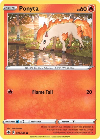 Ponyta (SWSH10: Astral Radiance) Light Play Reverse Holofoil