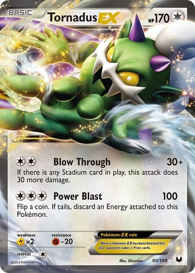 Tornadus EX (Dark Explorers) Medium Play Holofoil