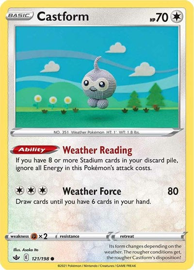 Castform (SWSH06: Chilling Reign) Light Play Reverse Holofoil