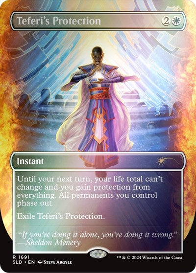 Teferi's Protection (1691) (Rainbow Foil) (Secret Lair) Light Play Foil