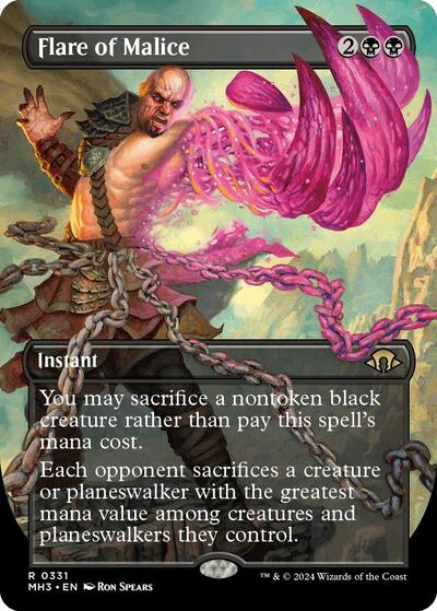 Flare of Malice (Borderless) (Modern Horizons 3) Light Play