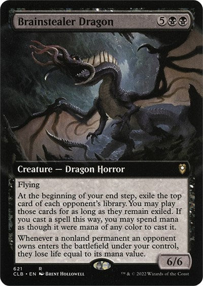 Brainstealer Dragon (Extended Art) (Commander Legends: Battle for Baldur's Gate) Light Play