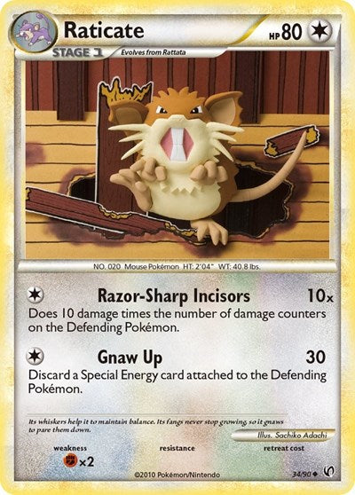 Raticate (Undaunted) Light Play Reverse Holofoil