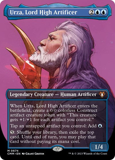 Urza, Lord High Artificer (Borderless) (Commander Masters) Light Play