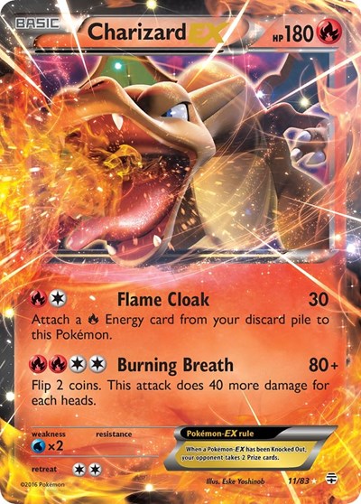 Charizard EX (Generations) Medium Play Holofoil