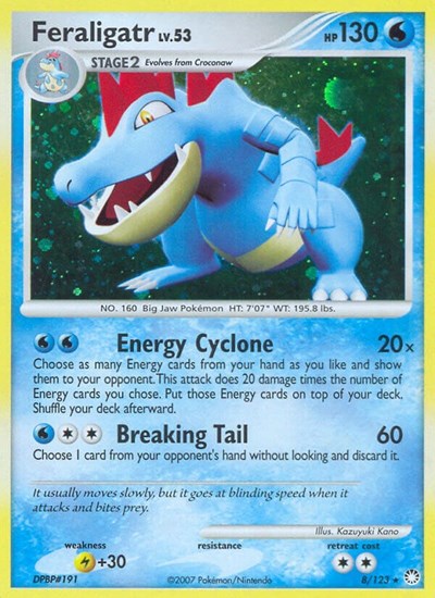 Feraligatr (Mysterious Treasures) Light Play Holofoil