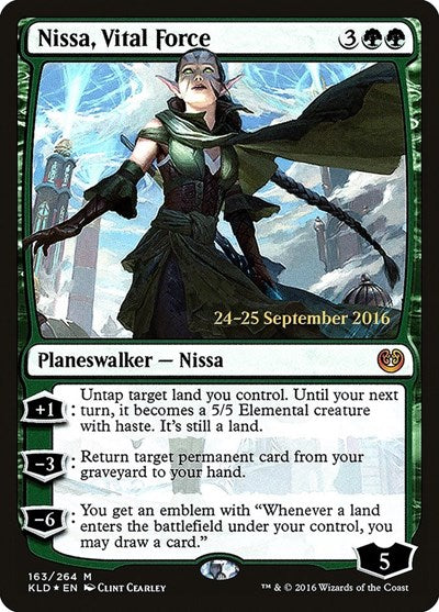 Nissa, Vital Force (Promos: Prerelease Cards) Light Play Foil