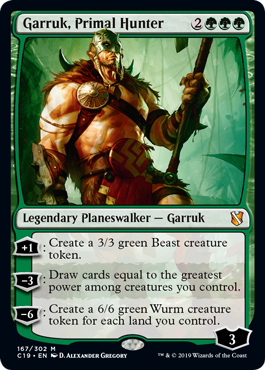 Garruk, Primal Hunter (Commander 2019) Light Play